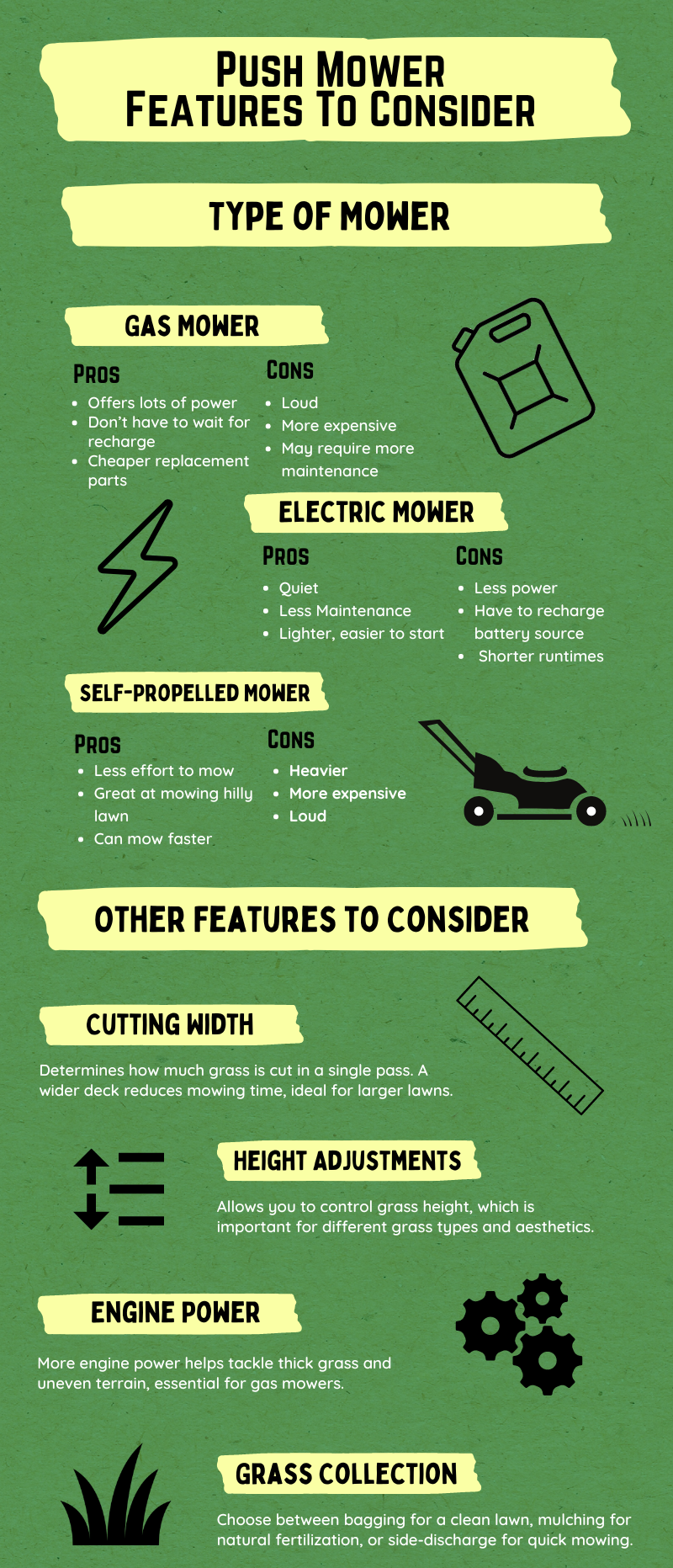 Push Mower Features to Consider